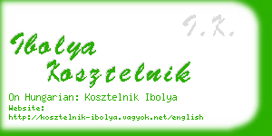 ibolya kosztelnik business card